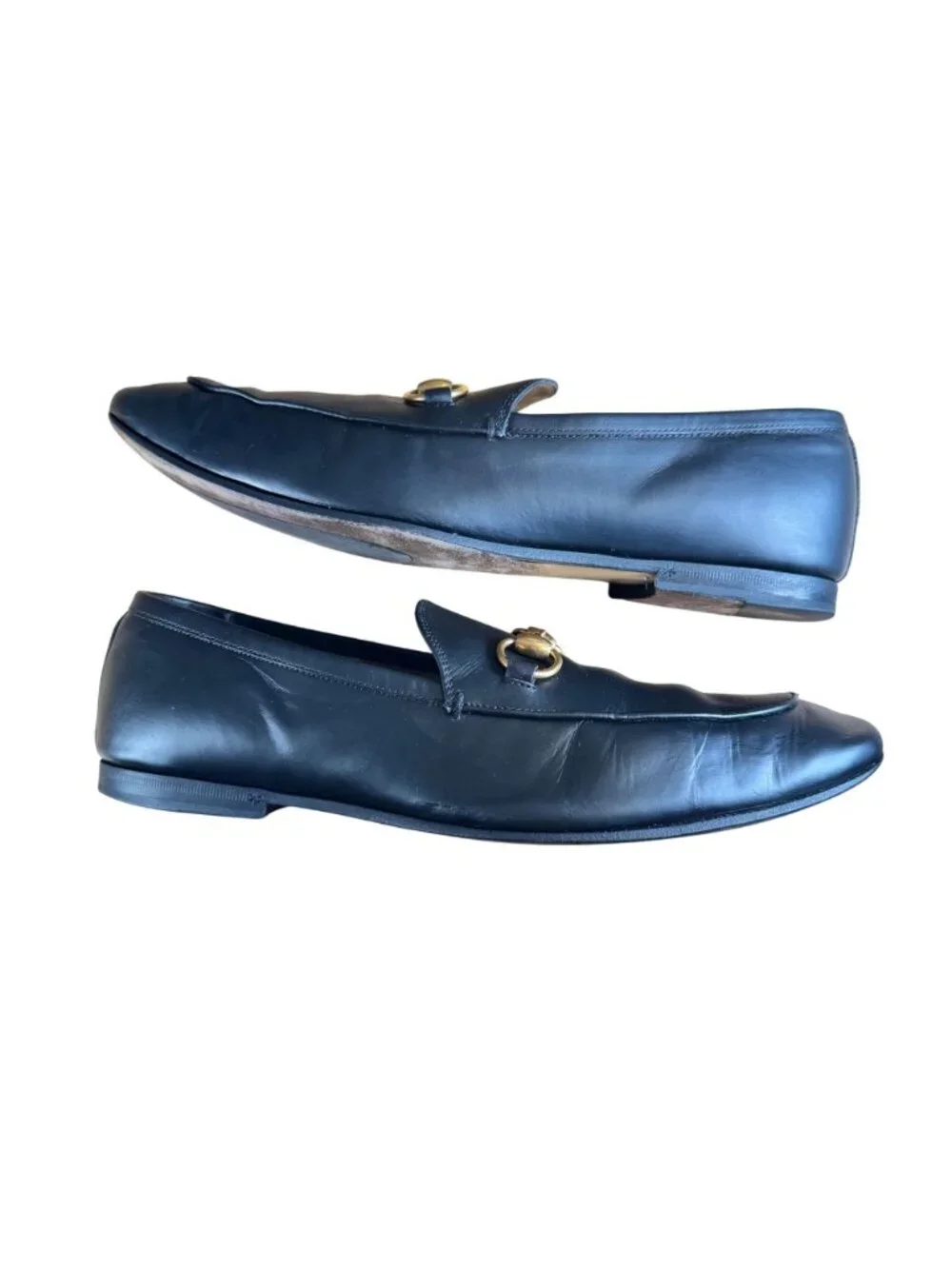 Gucci Men's Black Slip On Leather Horsebit Loafer Moccasin Size EU 8.5 US 9
